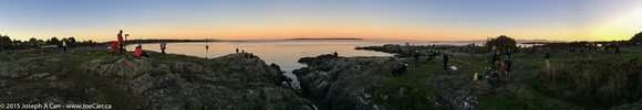 Panoramic of the Lunar Eclipse observers on the Cattle Point sho