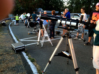 Telescopes Lined Up