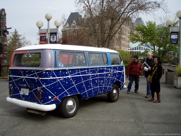 Steven Courtin's VW Bus with astronomy decoration
