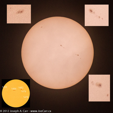 Sunspots 1478, 1479, 1482, 1484 & 1486