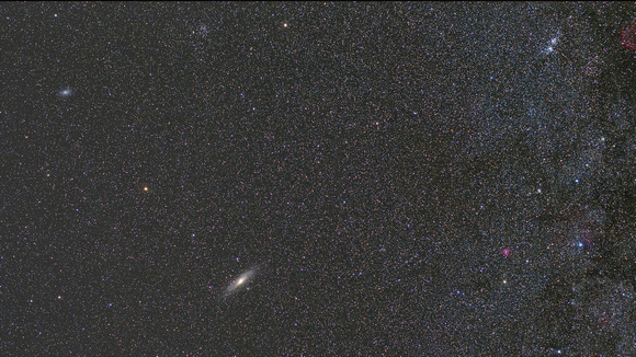 M31, M33 and the Double Cluster