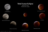 Total Lunar Eclipse composite of phases to the end of totality