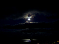 Dec 30 09 Blue moon over Cordova Bay taken from Boulderwood Hill. HP point and shoot. Pamela