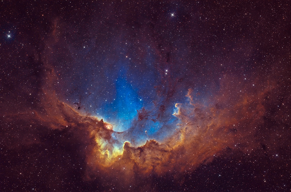 Sh2-142 Wizard Nebula in Narrowband
