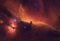 Horsehead (B33) and Flame (Sh2-277) Nebulae (Orion)