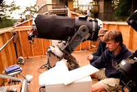 Mark Wheen showing the imaging upgrades to the Evans Vanderbyl 20" Newtonian