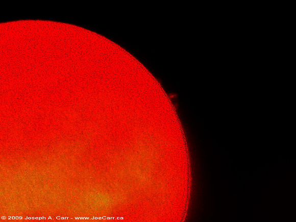 Solar prominences in Ha band