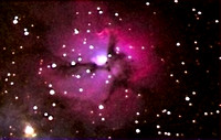 M20,Trifid nebula, bright diff. neb. in Sagittarius version processed in LAB format