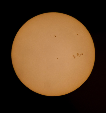 Large Sunspot AR3615 with 3614, 3617, 3619 prominent around it, and other smaller sunspots