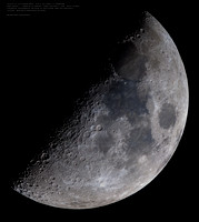 First Quarter Moon in colour ,  Feb 16, 2024  52MP