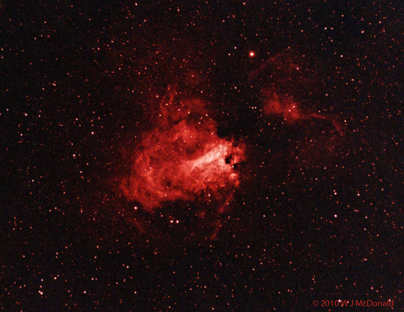 M17, the Swan Nebula in H-alpha