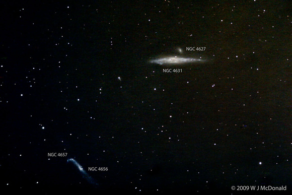 NGC 4627, 4631, 4656, 4657