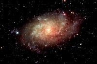 Triangulum Galaxy, M33 with Ha added to RGB image