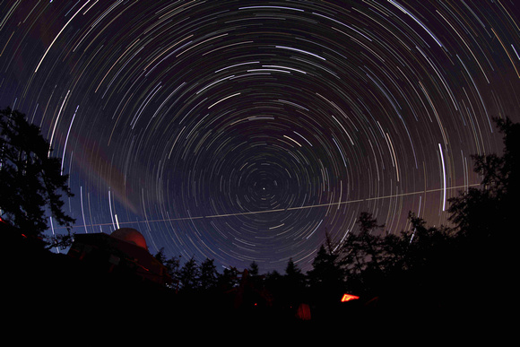 Startrails and ISS