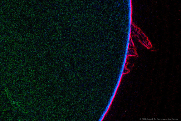 Solar prominences in Ha