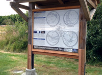 The sign for the Urban Star Park at Cattle Point.