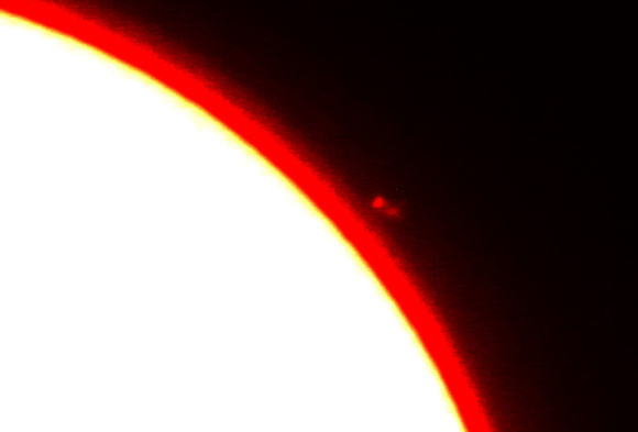 Sun - two solar flares in Ha detatched from the Sun's surface
