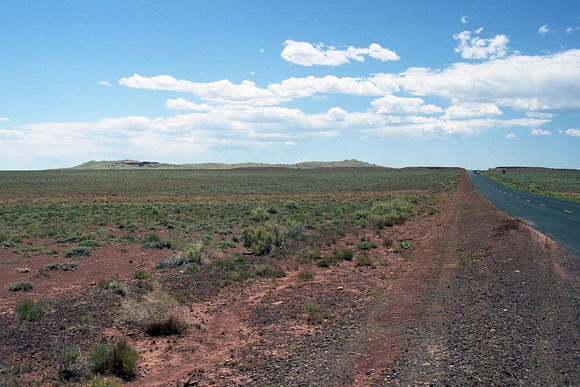 Approaching Meteor Crater, Arizona