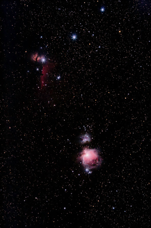 Horsehead Nebula, Flame Nebula & M42 Orion Nebula