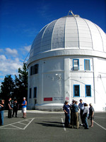 Delegates outside the historic Plaskett telescope