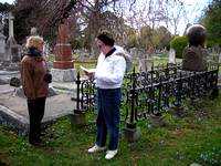 Joyce Mackie Leads IYA tour, Ross Bay Cemetery, Victoria