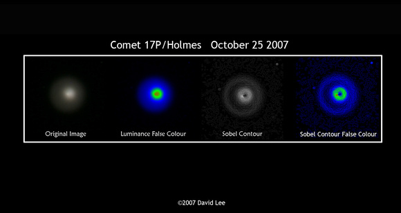 Comet 17P/ Holmes: Luminance and Contour