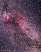 Cygnus in H alpha enhanced color