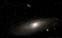 M31, Andromeda Galaxy, M32, M110