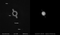 Saturn and Four Moons - April 21, 2009