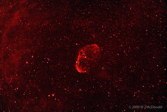 NGC 6888, the Crescent Nebula in H-alpha