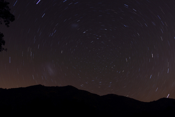 Startrails and Magellanic Clouds