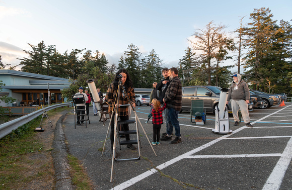 Telescopes in the parking lot
