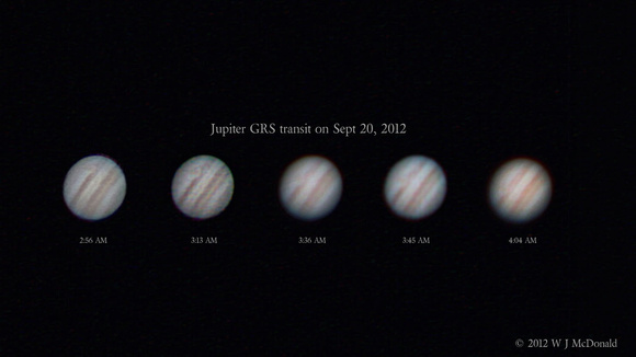 Transit of Jupiter's Great Red Spot