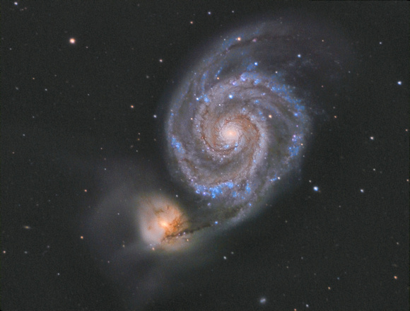 Messier 51/The Whirlpool long exposure