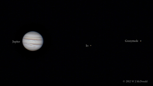 Jupiter with Io and Granymede