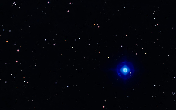 Blue Snowball PN (NGC7662) in SHO with RGBish stars
