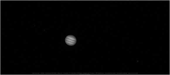 Jupiter and moons,  Mono  2022-09-30