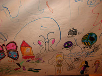 Kids drawings. Subject: How would you get to another planet and what would you see?