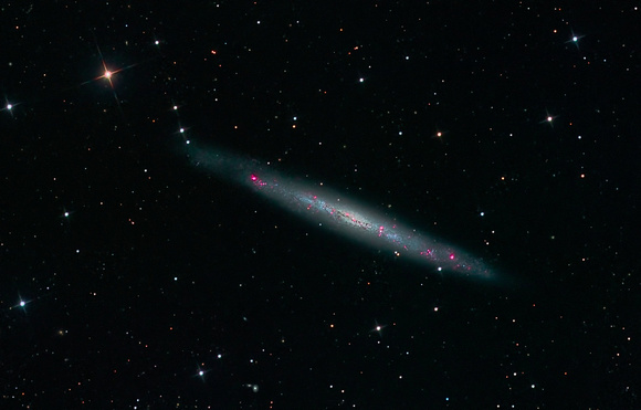 The Silver Needle Galaxy (NGC4244) in LHaRGB