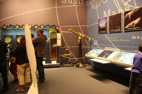 CU Exhibit Hall and Brass Telescope