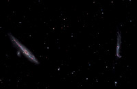 The Whale and Hockeystick Galaxies in LHaRGB