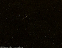A nice little erratic meteor streaking through Aquila