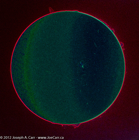 Huge solar prominences in Ha wavelength