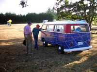 Steve Courtin shows off his Van