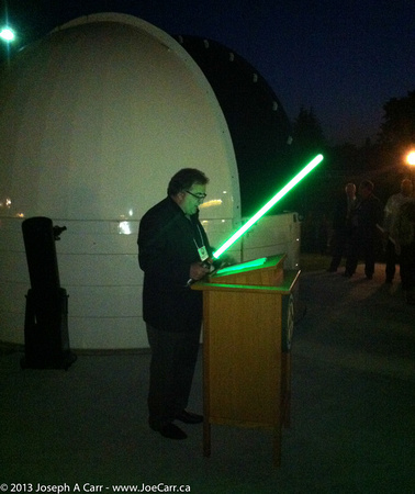 Sergio Buonocore officially opens the David Thompson Observatory