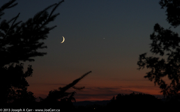 Conjunction of the Crescent Moon and Venus