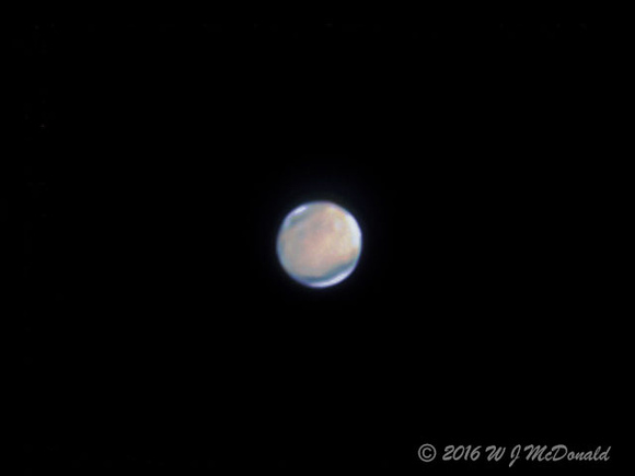 Mars from backyard