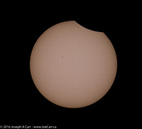 Partially eclipsed Sun between 1st & 2nd Contact