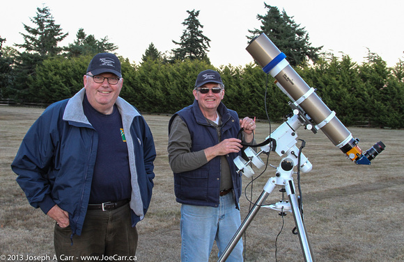 Chris Gainor and Paul Schumacher on the observing field