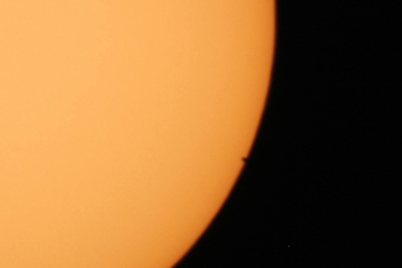 Cropped picture from the end of the Transit of Mercury